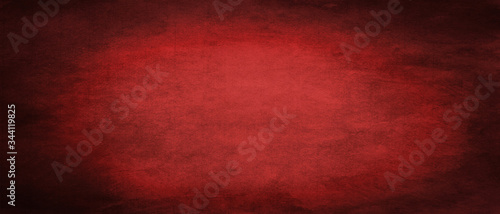 Red background paper texture in old  vintage distressed grunge black borders