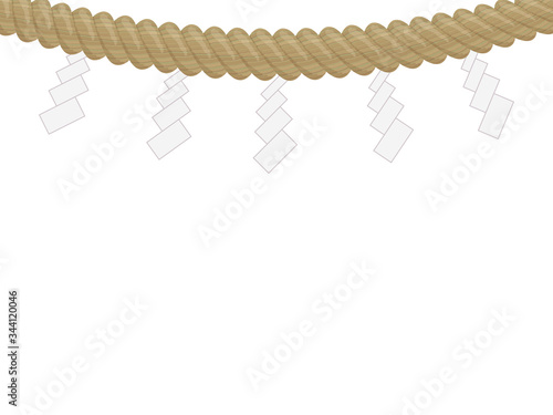 しめ縄のフレームイラスト