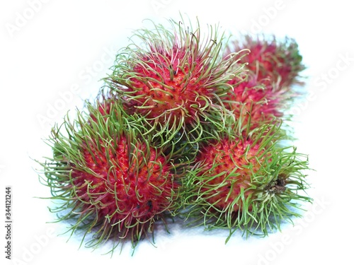 rambutan on white background