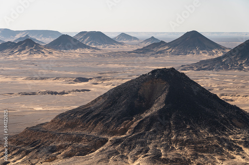 Beautiful landscape of Black desert in Egypt