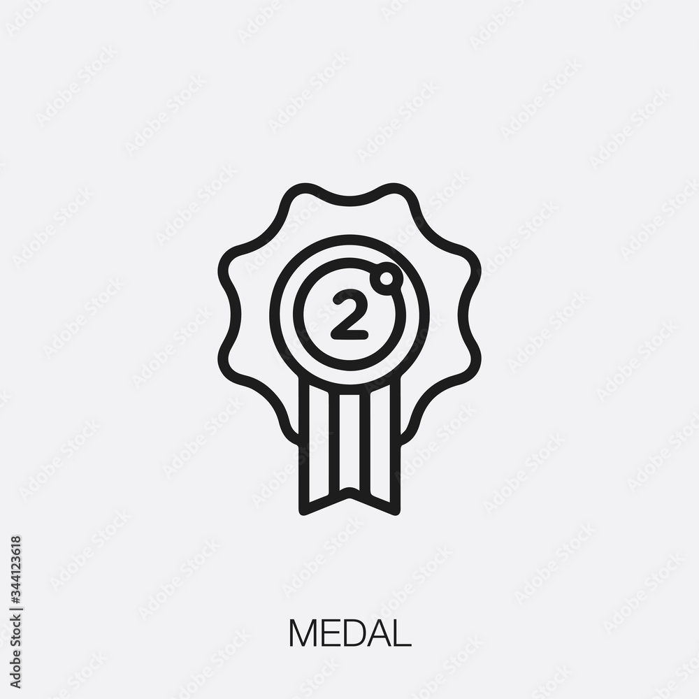 silver medal icon vector sign symbol silver medal icon vector sign symbol