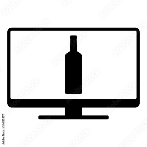 Flasche und Monitor
