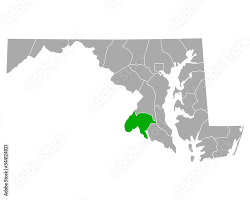 Karte von Charles in Maryland