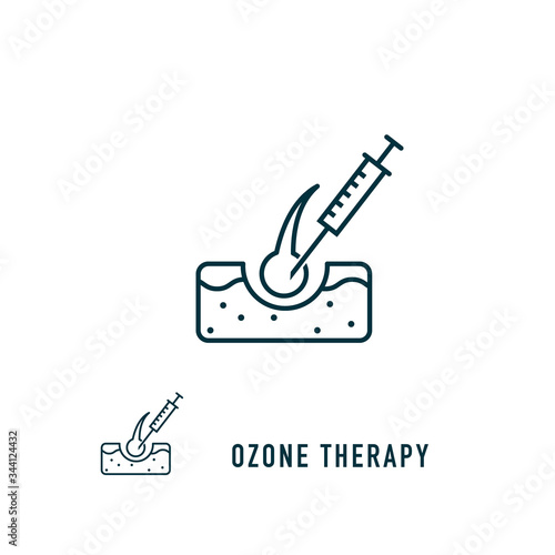 Ozone therapy line icon. Vector