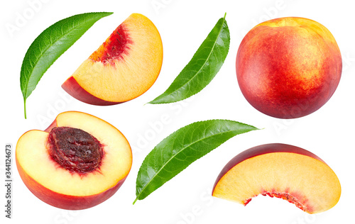 Peach collection with clipping path