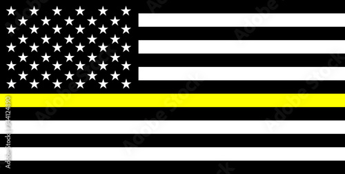 thin yellow line flag