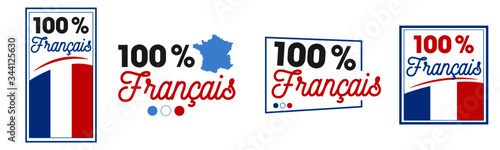 100 % français - Logo / Label / sticker