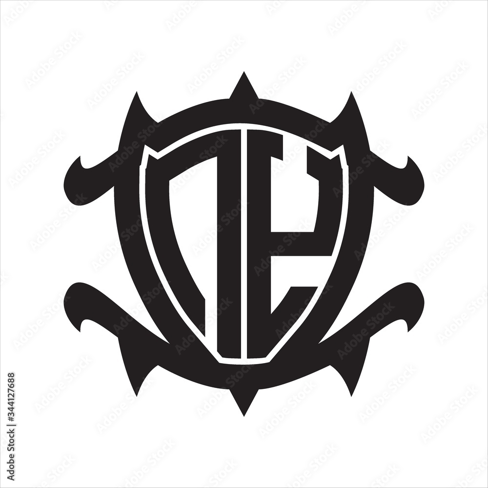 NY Logo monogram isolated with frame shield shape design template NY Logo monogram isolated with frame shield shape design template