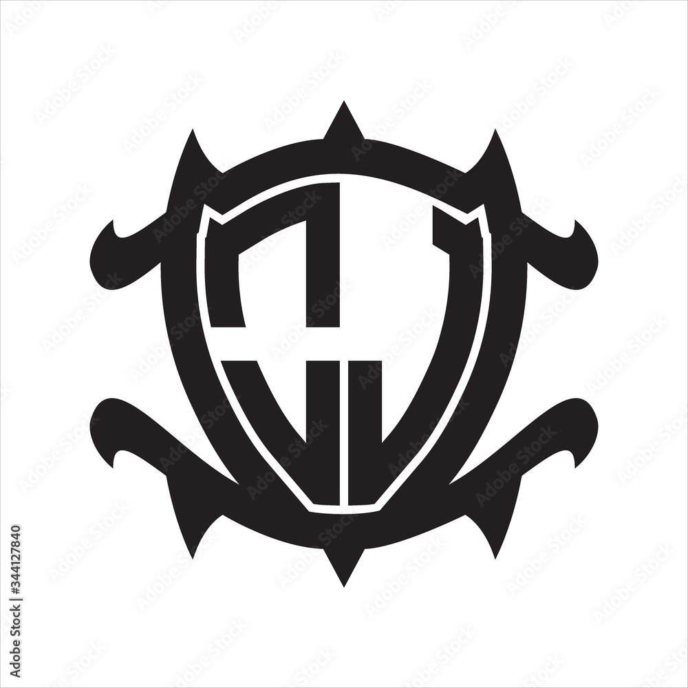 OJ Logo monogram isolated with frame shield shape design template OJ Logo monogram isolated with frame shield shape design template