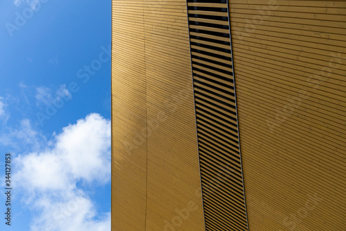 modern wooden facade of oodi the helsinki central library