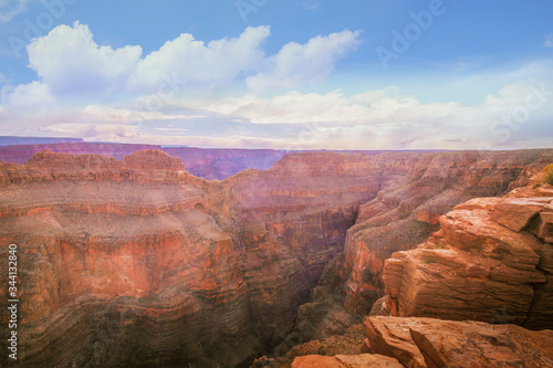 Grand Canyon with clouds and sky , National Park , USA 