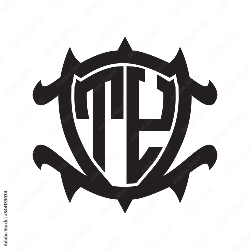TY Logo monogram isolated with frame shield shape design template TY Logo monogram isolated with frame shield shape design template