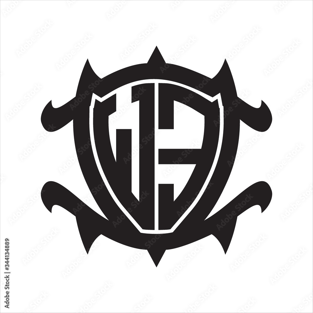 WE Logo monogram isolated with frame shield shape design template WE Logo monogram isolated with frame shield shape design template