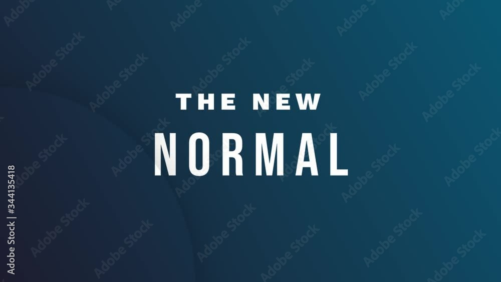 The new normal social distancing animation on blue The new normal social distancing animation on blue