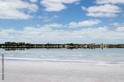mirroring salt lake south australia kangaroo island photo