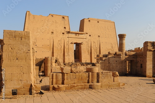 Temple of Horus at Edfu main entrance photo