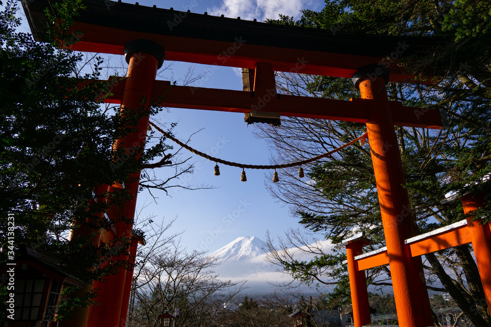Mount Fuji - Fujiyama, the highest active volcano mountain in Japan Mount Fuji - Fujiyama, the highest active volcano mountain in Japan