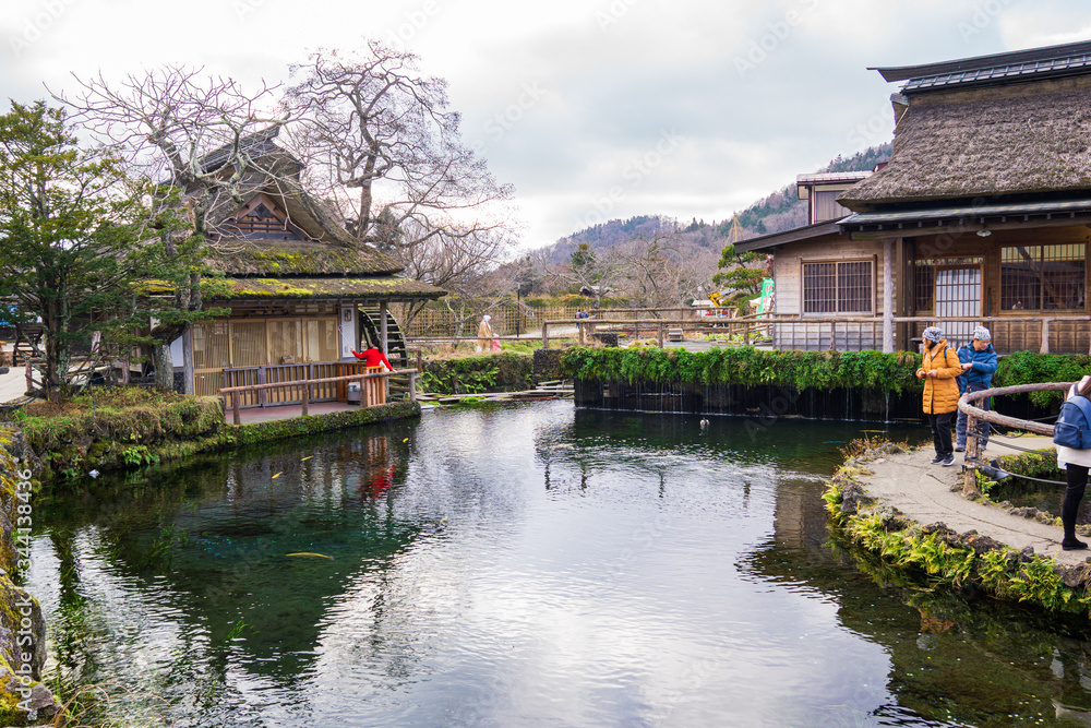 A beautiful collection of eight ponds are scattered around Oshino Hakkai A beautiful collection of eight ponds are scattered around Oshino Hakkai