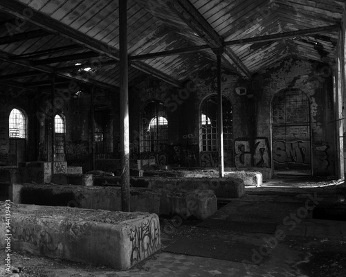 Photographie urbain éditer noir et blanc