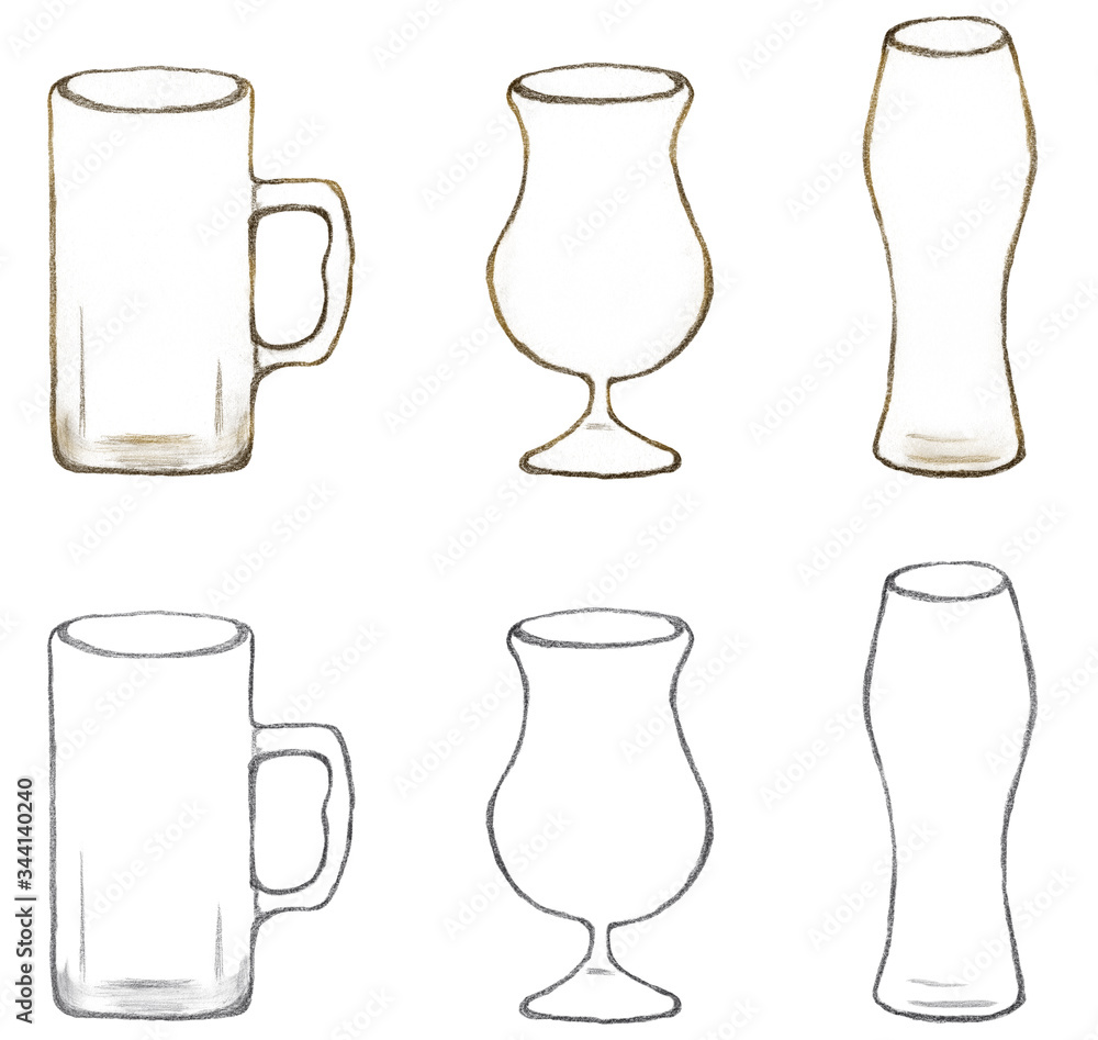 ビールジョッキとビールグラス ビールジョッキとビールグラス