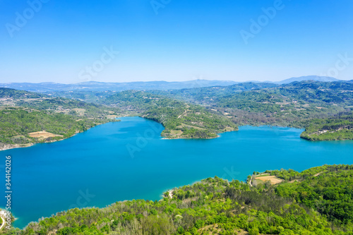 Butoniga lake and hills  Istria  Croatia