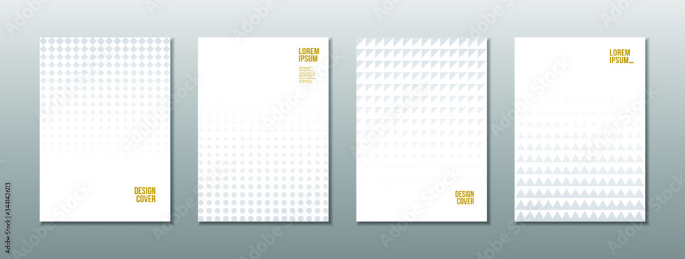 Minimal covers design. Colorful halftone gradients. Future geometric patterns. Eps10 vector.