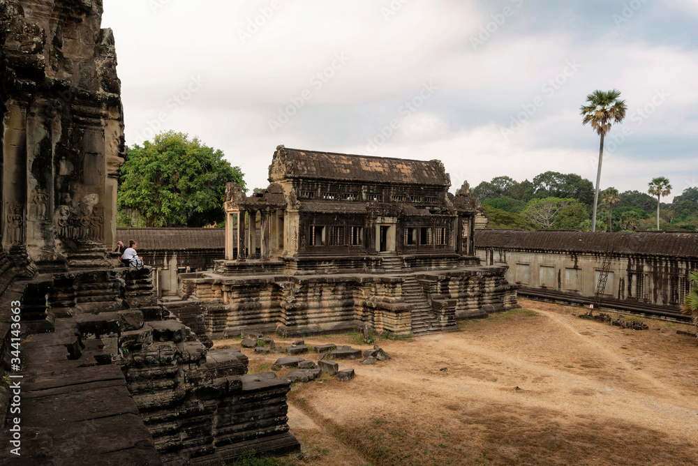 Terrace inside of Angkor Wat's internal wall, Siem Reap, Cambodia