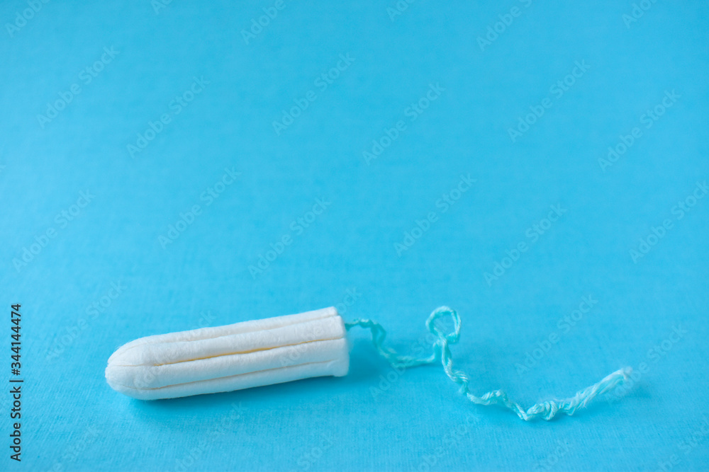 A women's tampon. Menstruation time. Hygiene and security. A women's tampon. Menstruation time. Hygiene and security.