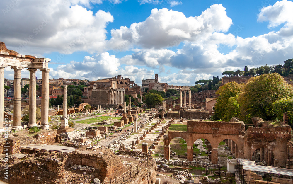 View of the Roman Forum, Italy