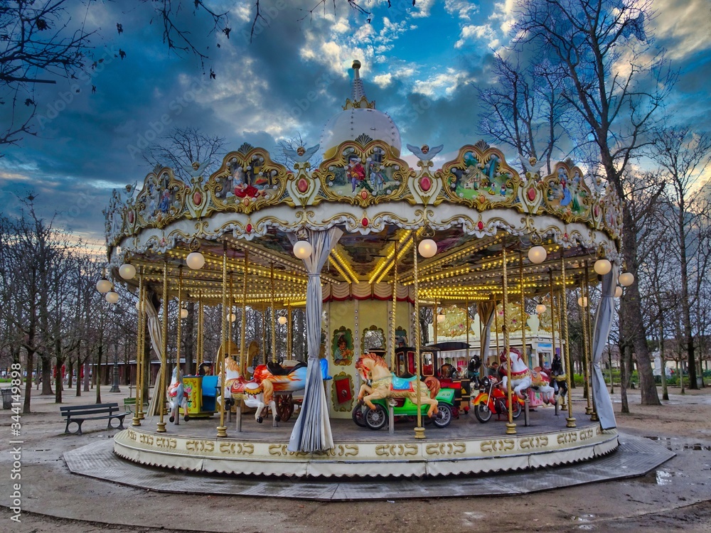 carousel in park carousel in park