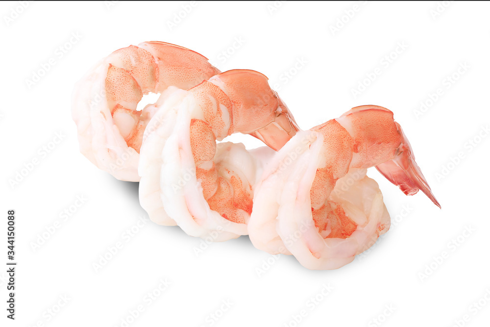 Cooked shrimp isolated on white background. This has clipping path. Cooked shrimp isolated on white background. This has clipping path.