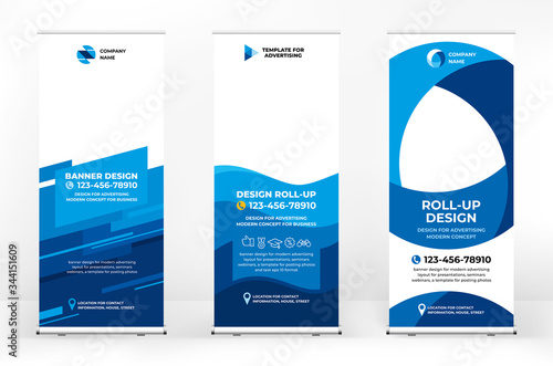 Creative set of advertising banner roll up, creative abstract background, banner for presentations, advertising of products and events, background for a brochure or booklet, advertising background