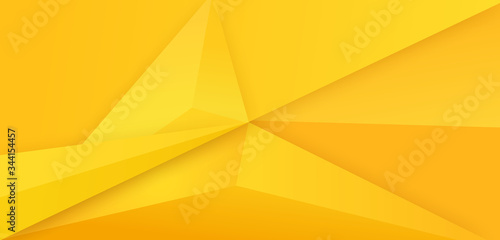Abstract polygon 3D triangle yellow geometric background © NotjungCG