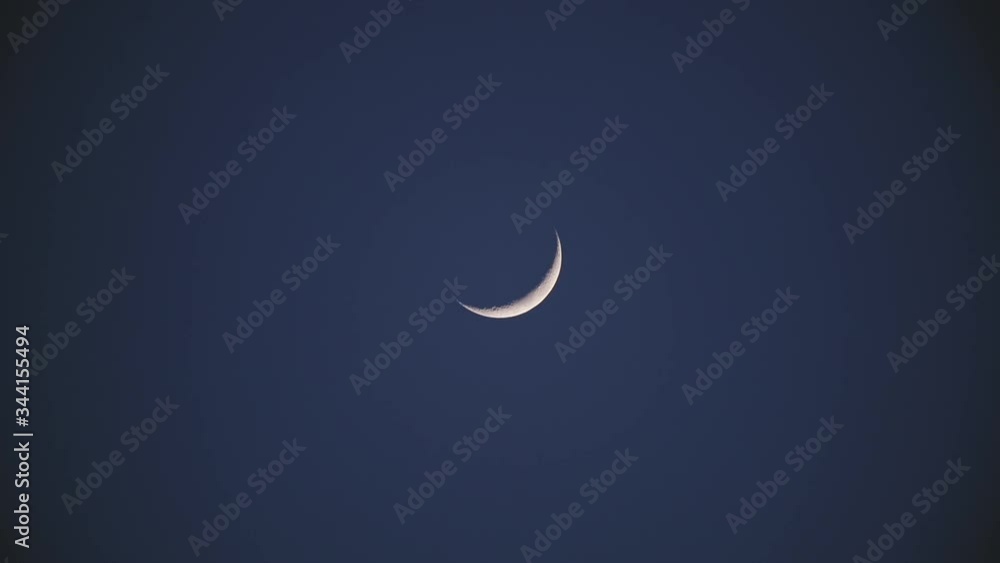 Young Moon and Venus on a dark night sky. Young Moon and Venus on a dark night sky.