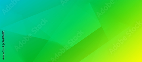 Abstract polygonal green wide background