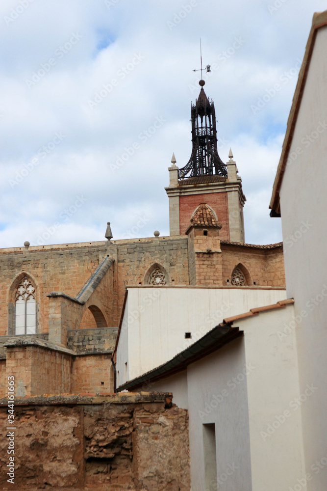 view of parish church of Santa Maria in Sagunto, Spain