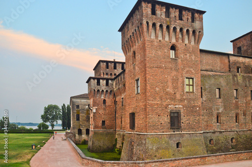The architecture of the castle of Mantua, Italy