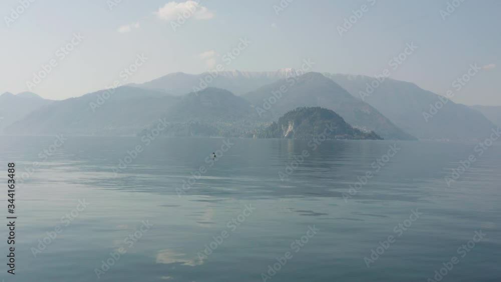 Drone View on the Lake of Bellagio, Lake Como, in Italy Drone View on the Lake of Bellagio, Lake Como, in Italy