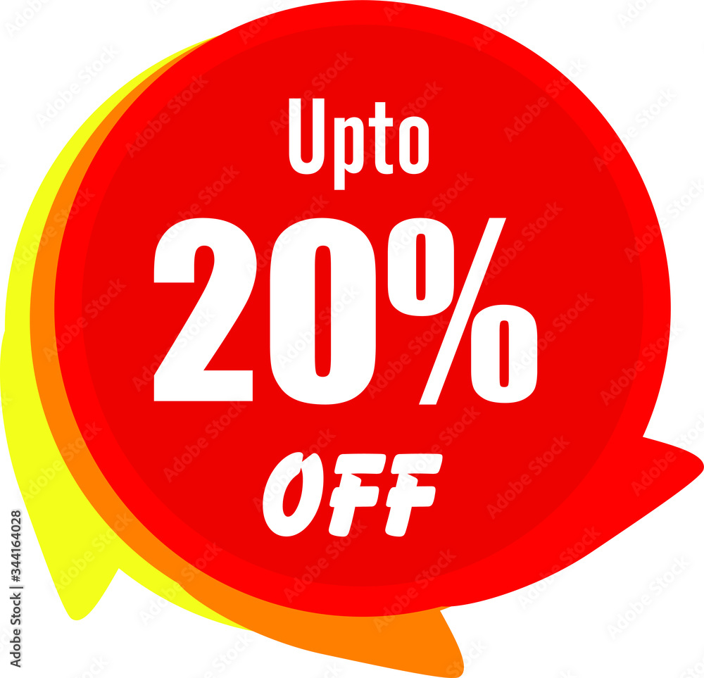Up to 20% off. Red discount label Up to 20% off. Red discount label