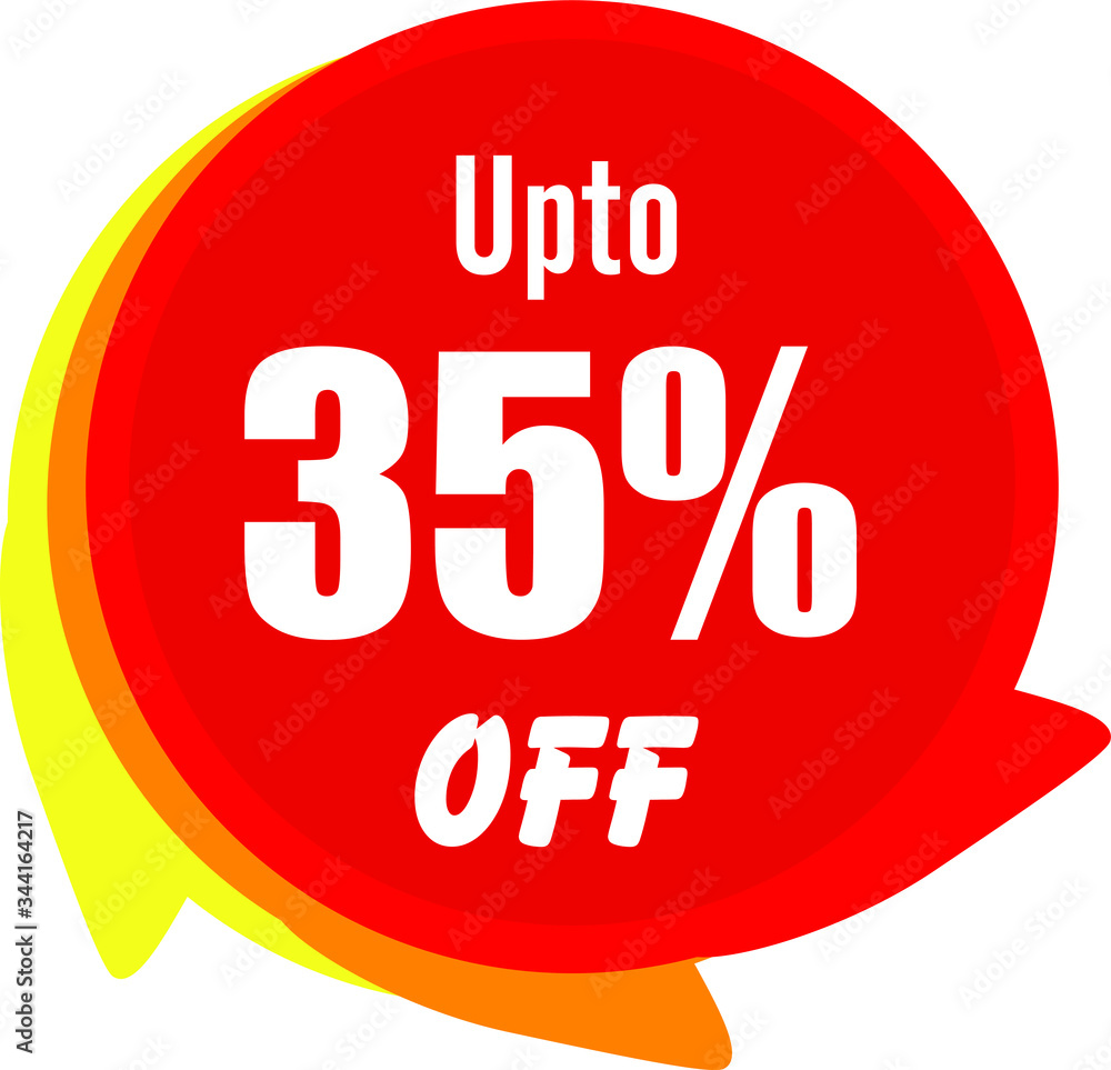 Up to 35% off. Red discount label Up to 35% off. Red discount label