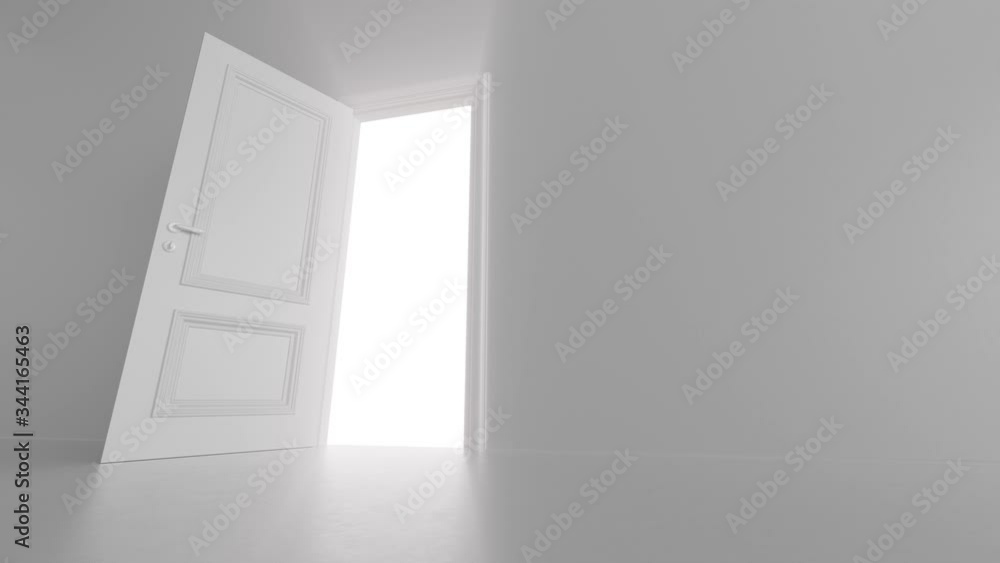 shine of an open door in a bright room shine of an open door in a bright room