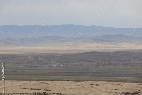 The vast wilderness of Khogno Khan national park, Mongolia.