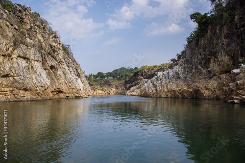 Narmada river in between Marble Rocks, Jabalpur, Madhya Pradesh/India