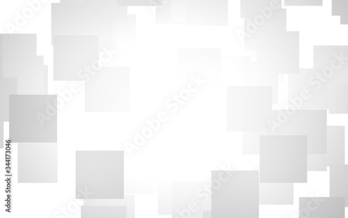 White abstract background. Misty backdrop with grey squares. 3D illustration