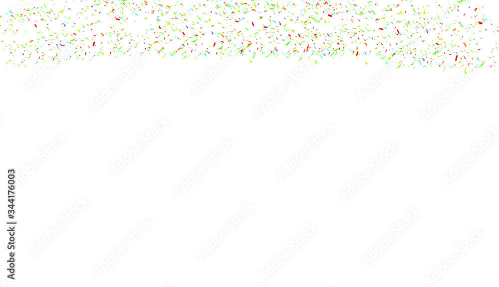 Colorful confetti falling on white Background. Congratulations and Celebration Background. Party and birthday. Horizontal format. Stock vector illustration on white isolated background. Colorful confetti falling on white Background. Congratulations and Celebration Background. Party and birthday. Horizontal format. Stock vector illustration on white isolated background.