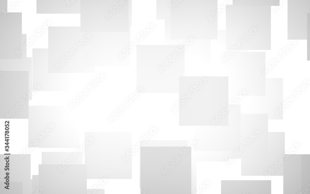 White abstract background. Misty backdrop with grey squares. 3D illustration White abstract background. Misty backdrop with grey squares. 3D illustration