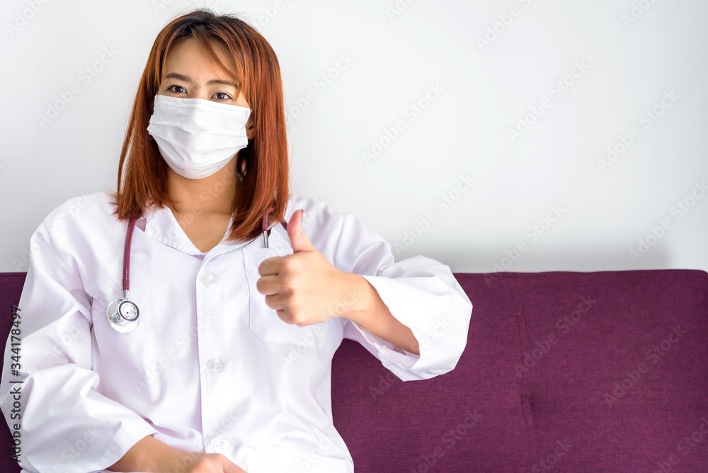 Doctor wearing protective mask to protect from covid-19 or coronavirus Doctor wearing protective mask to protect from covid-19 or coronavirus