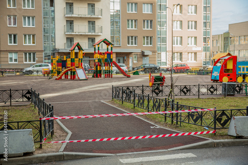 quarantined playground during pandemic virus