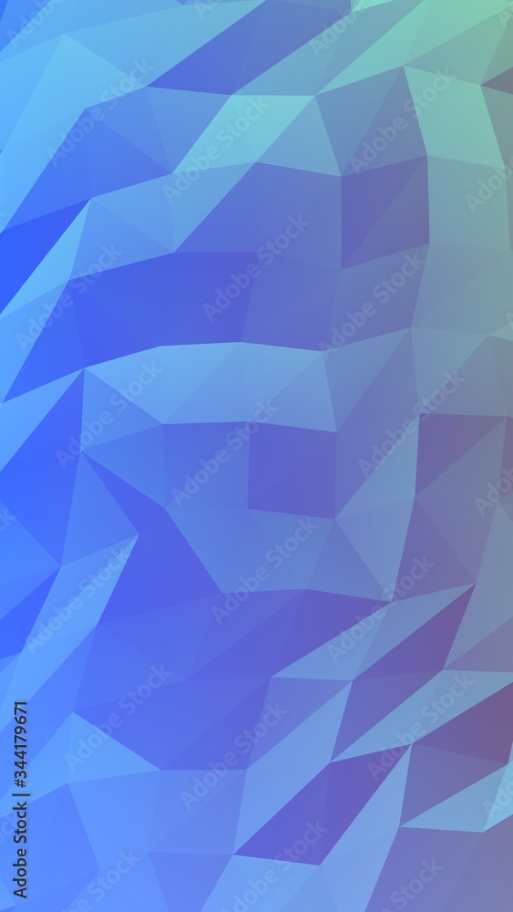 Fototapeta premium Abstract triangle geometrical blue background. Geometric origami style with gradient. 3D illustration