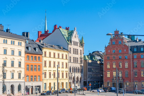 Street in Stockholm. The old town (gamla stan) of the Swedish capital.